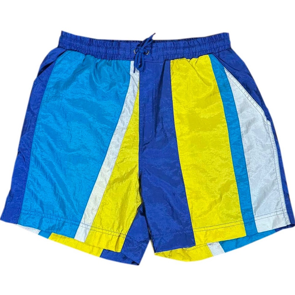 Vintage Christian Dior Striped Nylon Shorts (Size L)